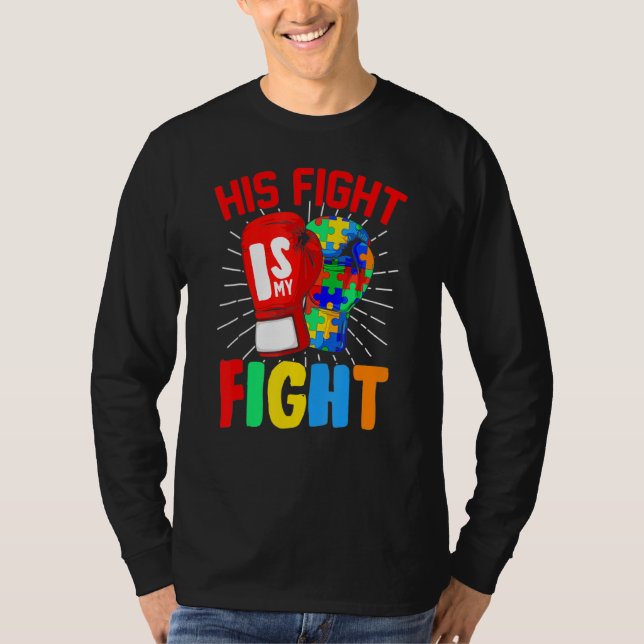 T-shirt Son Combat Est Mon Fight Sensibilisation sur l'aut (Devant)