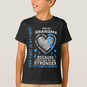 T-shirt Son Combat Est Mon Grand-Mère De Combat Type 1 Dia