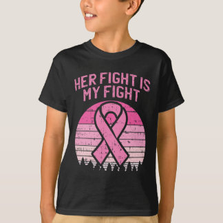 T-shirt Son Combat Est Mon Mari De Lutte Contre Le Cancer 