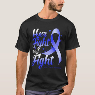 T-shirt Son combat est mon mois de lutte contre le cancer 