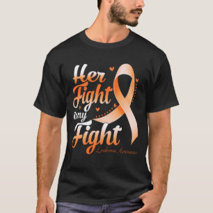 T-shirt Son combat est mon mois de lutte LEUKEMIA connaiss