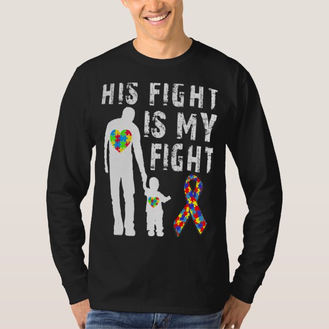 T-shirt Son Combat Est Mon Puzzle De Sensibilisation sur l (Devant)