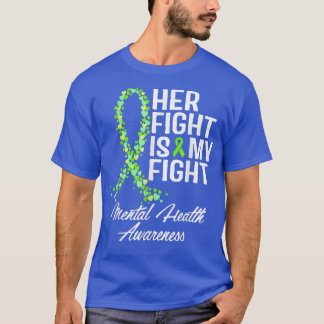 T-shirt Son combat est mon ribbon de combat parfait santé