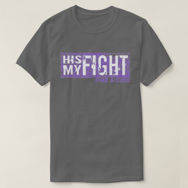 T-shirt Son combat est My Fight Purple Alzheimers Dementia (Design devant)