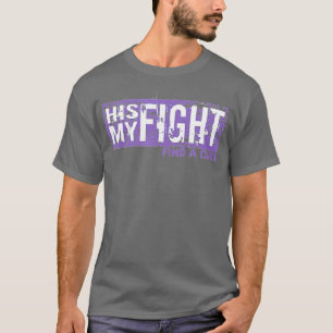 T-shirt Son combat est My Fight Purple Alzheimers Dementia