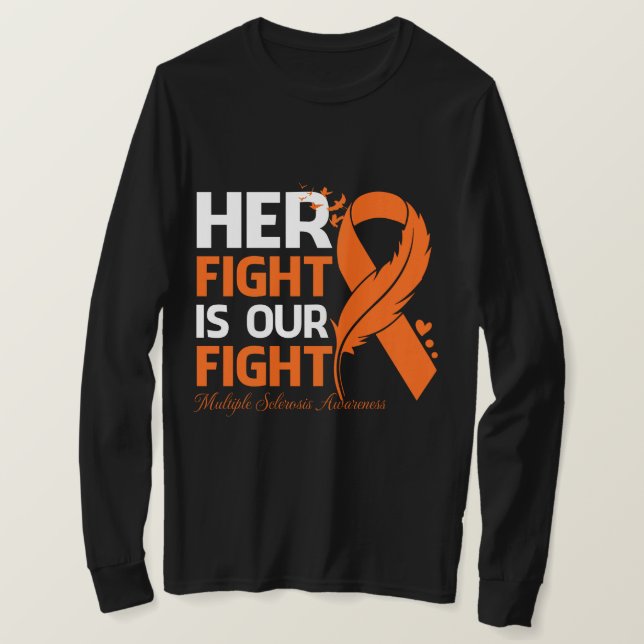 T-shirt Son combat est notre combat à plusieurs SCLEROSIS (Design devant)