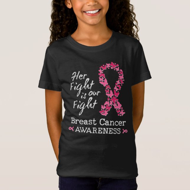 T-Shirt Son combat est notre combat Conscience du cancer d (Devant)