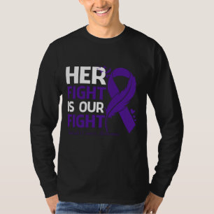 T-shirt Son combat est notre combat contre le CANCER TESTI