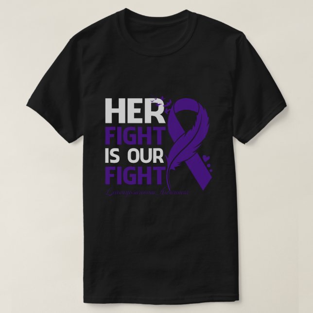 T-shirt Son combat est notre combat LEIOMYOSARCOMA connais (Design devant)