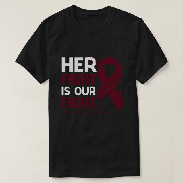 T-shirt Son combat est notre combat multi-MYELOMA AWARENE (Design devant)