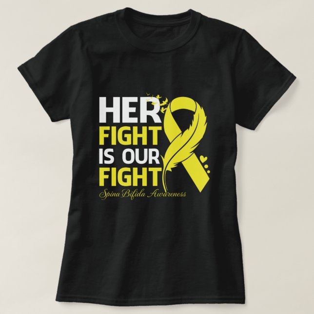 T-shirt Son combat est notre combat SPINA BIFIDA SENSIBILI (Design devant)