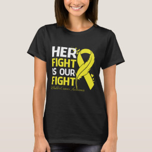 T-shirt Son combat est notre connaissance du CANCER de la
