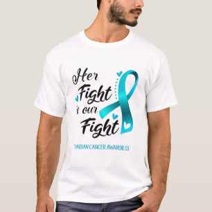 T-shirt Son combat est notre lutte contre le cancer des ov