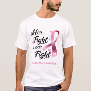 T-shirt Son combat est notre lutte contre le cancer du sei
