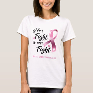 T-shirt Son combat est notre lutte contre le cancer du sei