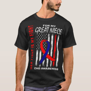 T-shirt Son Combat Grande Nièce Chd Sensibilisation Drapea