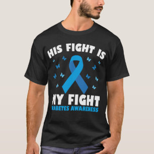 T-shirt Son combat Mon combat contre le ruban T1D Sensibil