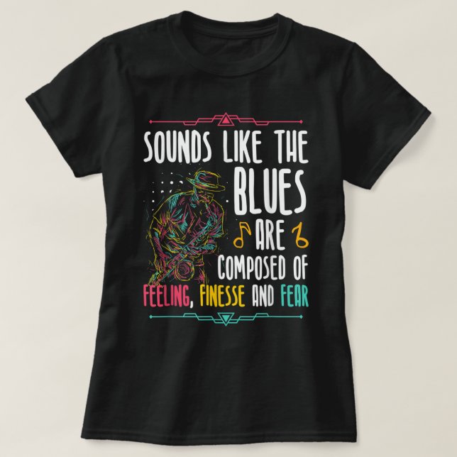 T-shirt Son Comme Le Musicien Blues Jazz Et Blues Music (Design devant)