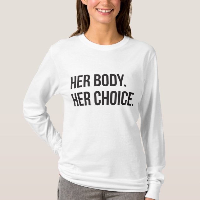 T-shirt Son Corps Son Choix Pro Choice Mens (Devant)