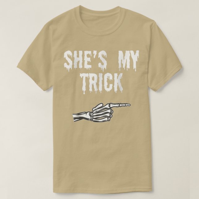 T-shirt Son Costume d'Halloween jumelé Femmes Drôle Cou (Design devant)