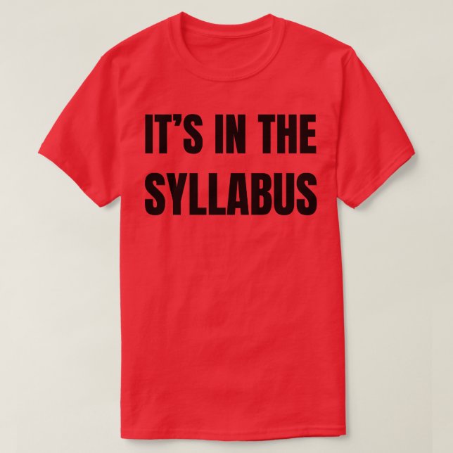 T-shirt son dans le syllabus (Design devant)
