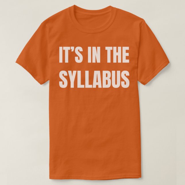 T-shirt son dans le syllabus 1 (Design devant)