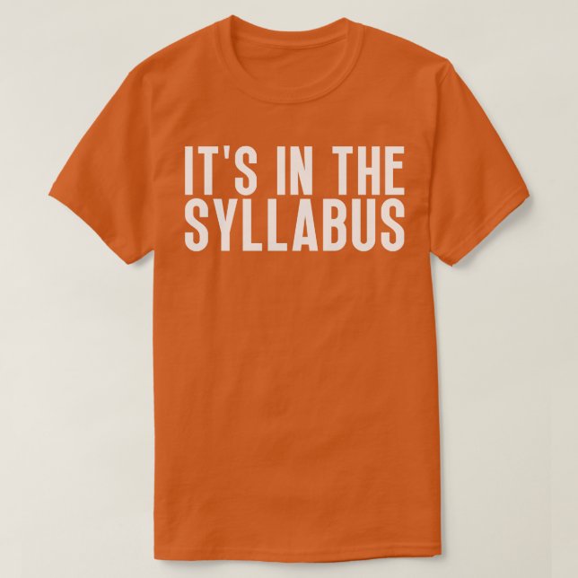 T-shirt Son Dans Le Syllabus 26 (Design devant)