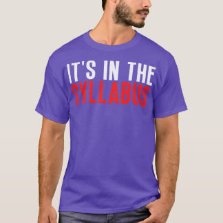 T-shirt Son Dans Le Syllabus 29