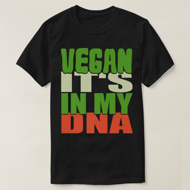 T-shirt Son dans mon ADN Amoureux des animaux végétarien v (Design devant)