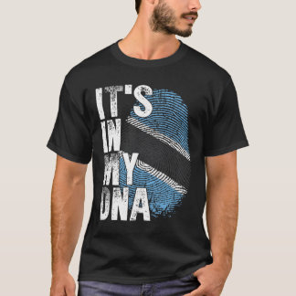 T-shirt SON DANS MON ADN Botswana Drapeau Motswana Racines