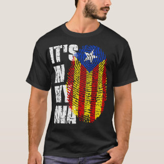 T-shirt SON DANS MON ADN Catalogne Drapeau Catalan