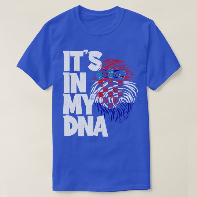 T-shirt SON DANS MON ADN Croatie Drapeau Hommes Femmes Enf (Design devant)