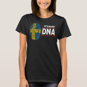T-shirt Son Dans Mon ADN Drapeau National Drapeau Suédois