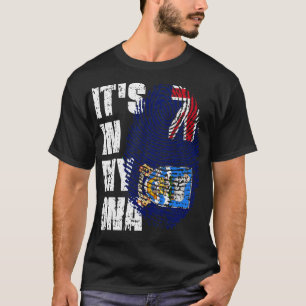 T-shirt SON DANS MON ADN Falkland Islands Drapeau garçon f