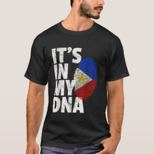 T-shirt SON DANS MON ADN Filipino Philippines Drapeau Nati