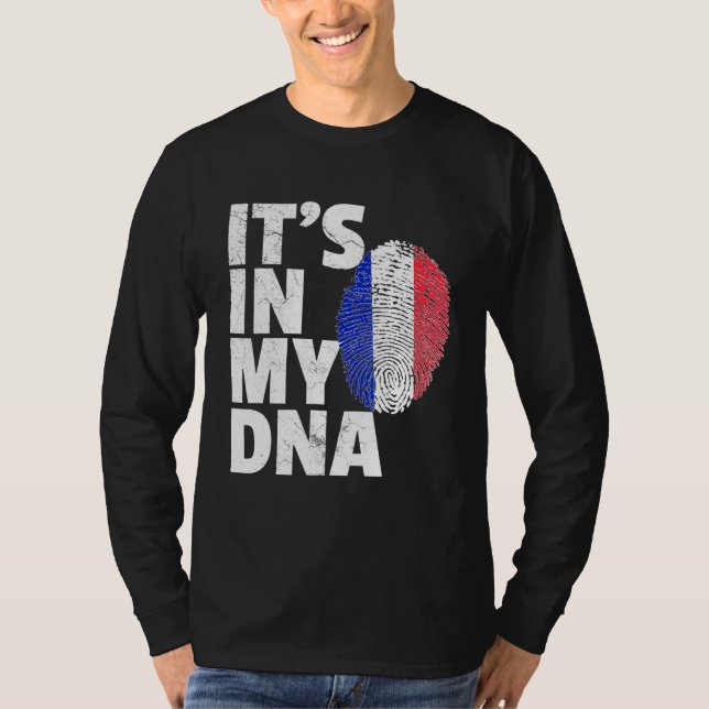 T-shirt Son Dans Mon Adn France Flag Pride National Co (Devant)