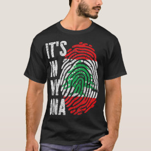 T-shirt SON DANS MON ADN Liban Drapeau libanais Raglan Bas