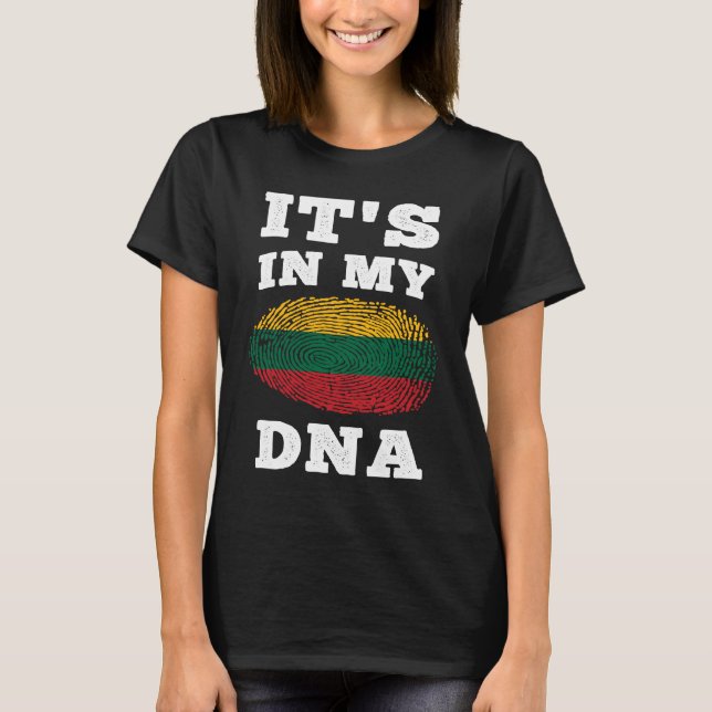T-shirt Son dans mon ADN Lituanie Drapeau lituanien (Devant)
