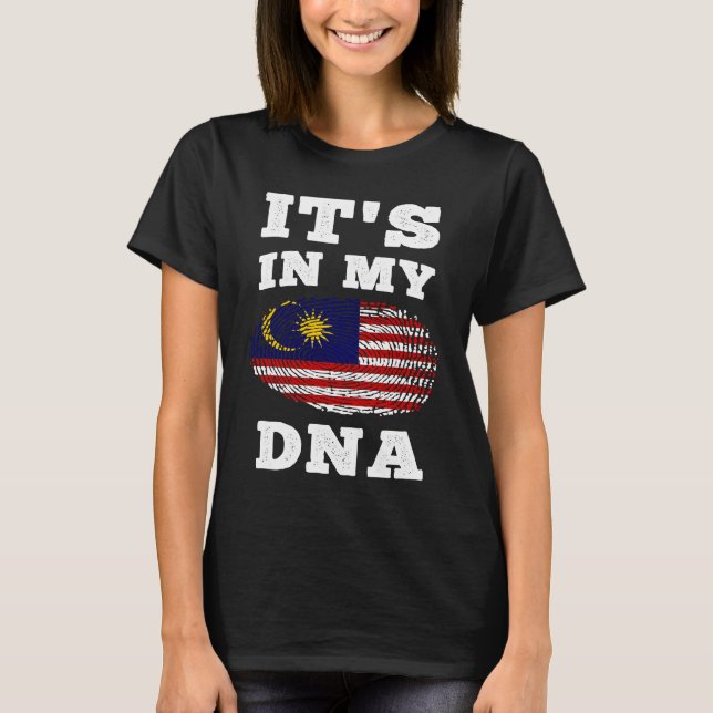T-shirt Son Dans Mon ADN Malaisie Drapeau Malaysien (Devant)