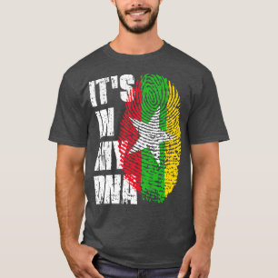 T-shirt SON DANS MON ADN Myanmar Drapeau garçon fille cade