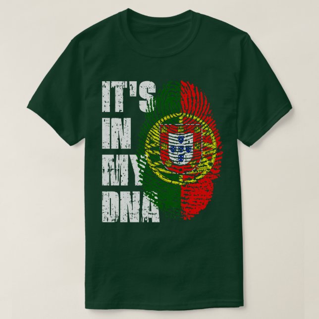 T-shirt SON DANS MON ADN Portugal Drapeau garçon fille cad (Design devant)