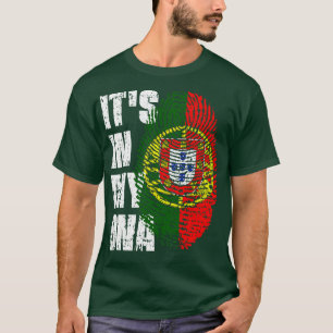 T-shirt SON DANS MON ADN Portugal Drapeau garçon fille cad