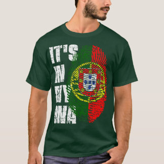 T-shirt SON DANS MON ADN Portugal Drapeau garçon fille cad