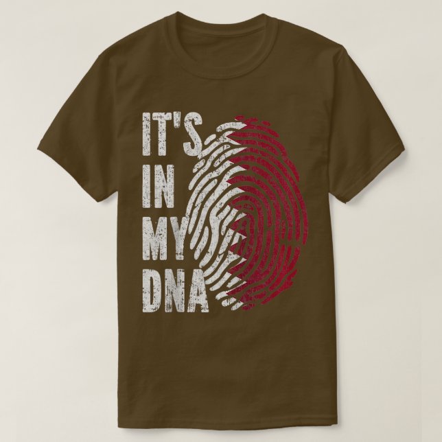T-shirt SON DANS MON ADN Qatar Drapeau Qatari Raglan Baseb (Design devant)