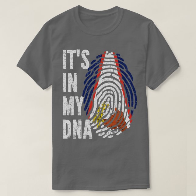 T-shirt SON DANS MON ADN Samoa américaines Drapeau Hommes  (Design devant)