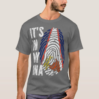 T-shirt SON DANS MON ADN Samoa américaines Drapeau Hommes 