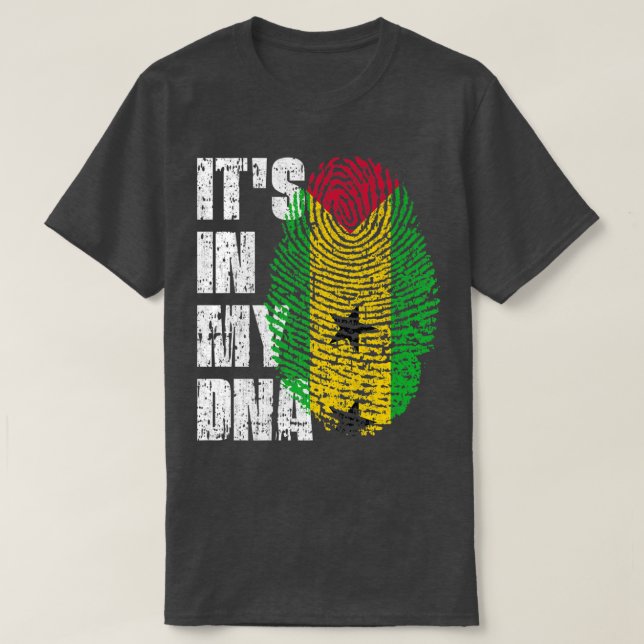 T-shirt SON DANS MON ADN Sao Tome et Principe Drapeau Sao  (Design devant)