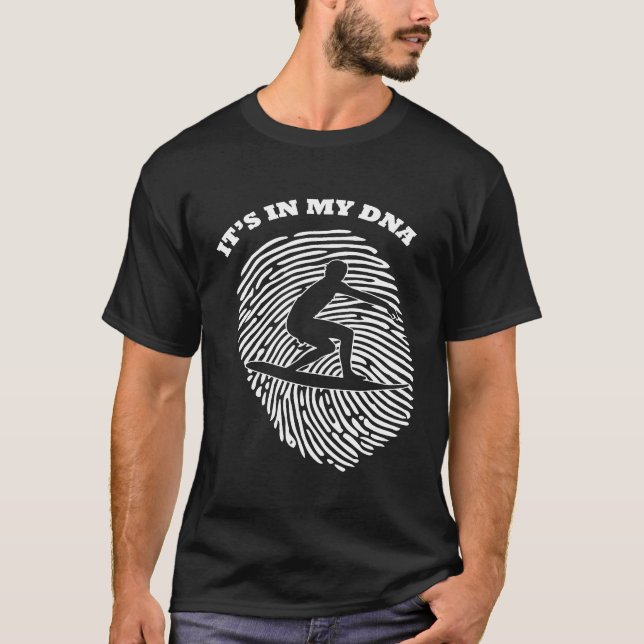 T-shirt Son Dans Mon ADN Surfing Wave Surfer Fans d'emprei (Devant)