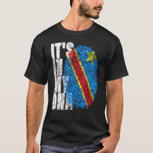 T-shirt Son Dans Mon Dna Congo Afrique Afro Tee Drc Dr Con