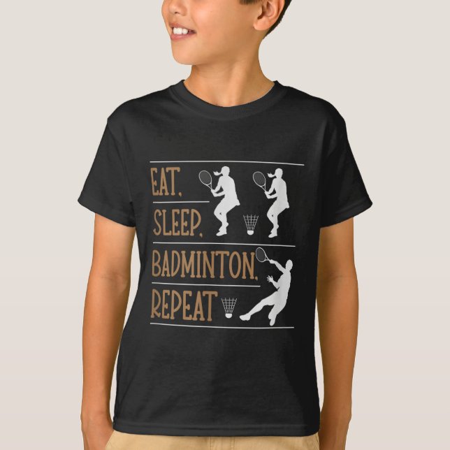 T-shirt Son Dans Mon Volant de badminton Adn Racket Badmin (Devant)